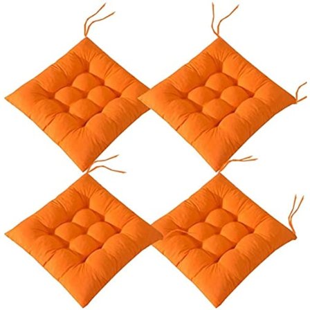 4 stk. Bløde Stolhynder, Stolhynder med Bånd, Stolhynder Spisestue til Have Terrasse Køkken Spisestue (40x40cm)