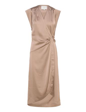 Rouet Dress Dresses Wrap Dresses Beige Dante6