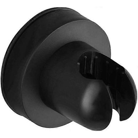 Vægmonteret brusehoved med sugekop Sort