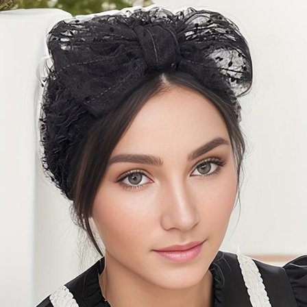 Enkelt sommer dame mesh trendy muslimsk hat med sød sløjfe, egnet til Hui etniske gruppe