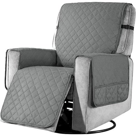 Lepotuolin päällinen säädettävällä hihnalla, vedenpitävä huonekalusuoja säilytystaskuilla, tahroja hylkivä lepotuolin päällinen liukumattomalla 