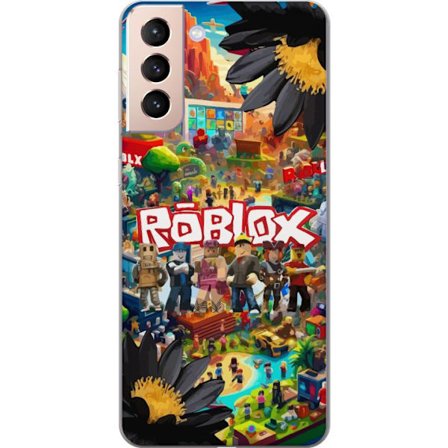 Yhteensopiva Puhelinkuori Samsung Samsung Galaxy S21 Roblox seikkailumaailma täynnä hahmoja, värikkäitä peliympäristöjä ja toimintapitoisia ra
