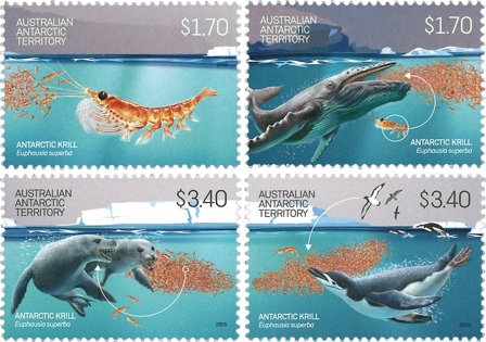 Australsk Antarktis - Lyskrebs - Postfrisk sæt 4v