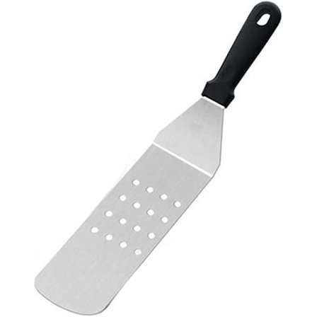 Rustfritt stål stekespade for stek, pizza, grilling - Kjøkkenverktøy (størrelse: Lang spade)