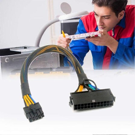 (A)$ (1 stk.) Egnet til Lenovo 24-pin til 10-pin 24P til 10P kabeladapter Lenovo bundkortkabel 30 cm sæt net