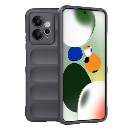 Mjukt greppformat Xiaomi Redmi Note 12 skal - Silver/Grå