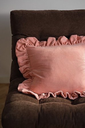 Jotex - Kissenbezug 50x50 Cm rosa - FRILLE - Kaufe Dekokissen und Kissenbezüge bei Jotex