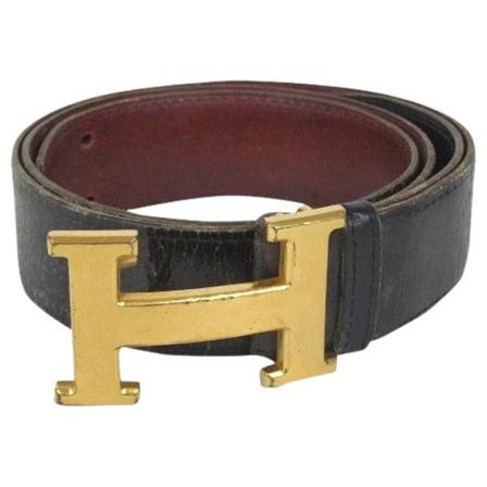 Hermès Vintage, Pre-owned Leather belts Zwart, Dames, Maat:ONE Size,leer