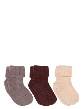 mp Denmark | Wool Rib Baby Socks - 3-Pack | 22/24