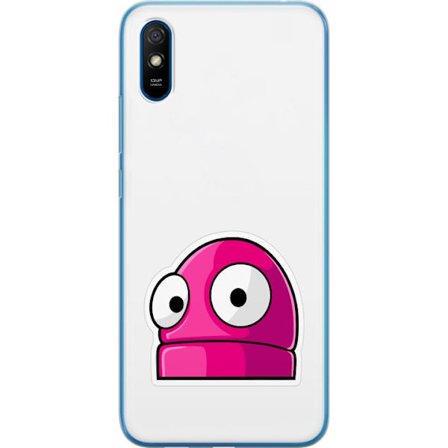 Kompatibel Mobilcover til Xiaomi Xiaomi Redmi 9AT Rosa tegneseriefigur med store øjne i legende og humoristisk stil