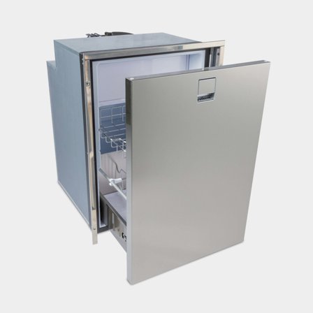 Kylskåp med kompressor Isotherm Cruise DR130 Inox Clean Touch, 12V / 24V, utdragbar låda, 115 liter (varav 15 liter frysfack), mörksilver frontpanel