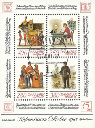 Danmark 1987 - AFA 869 - Miniark - Stemplet