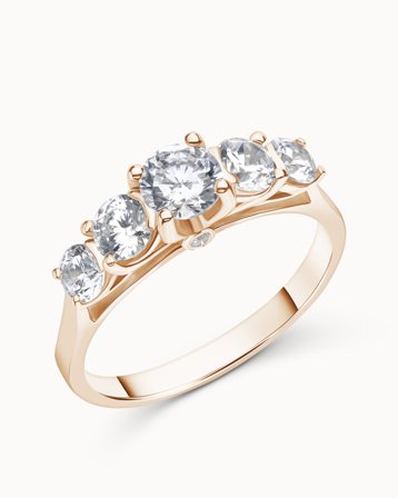 Flerstensring Claire 18K Rosaguld 6 stycken Naturlig diamanter - Forlovelsesringe & Vielsesringe hos Vanbruun