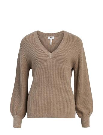 Objmalena L/S Knit Pullover Brown Object