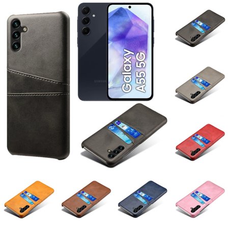 Kortholder Samsung Galaxy A55 skal mobilcover oplader høretelefoner -