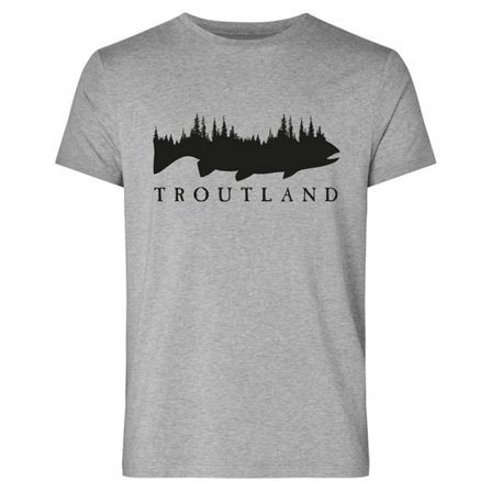 Troutland Men ́s 100% Cotton Grey t-shirt M