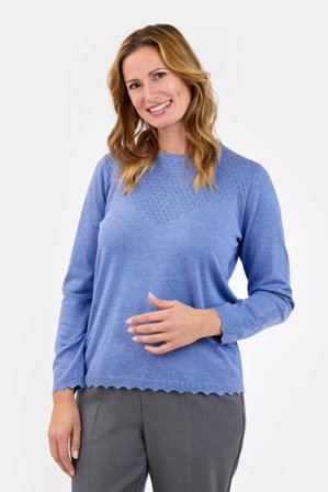 SIGNATURE - Langærmet Strik - Blå