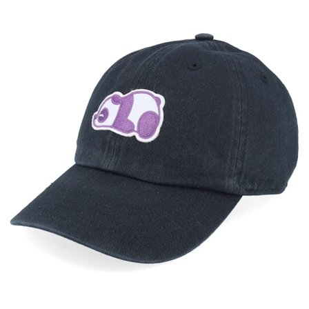 Kiddo Cap - Musta unconstructed Lippis - Kids Toddler Sleepy Panda Patch Black Dad Cap @ Hatstore