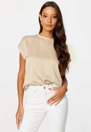 VILA - Viellette S/S Satin Top - Kläder - - Bubbleroom