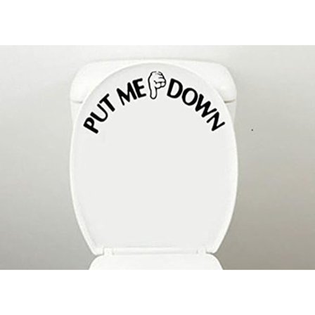 Sjovt toilet-sæde klistermærke, påmindelse om badeværelsesdekoration klistermærke,