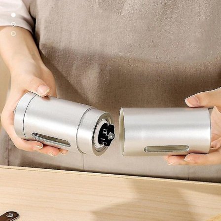 Sølv Kaffekværn Hånddrevet Rustfrit Stål Bønner