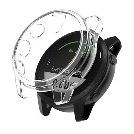 Garmin Forerunner 945 genomskinligt TPU-skydd - Transparent Vit