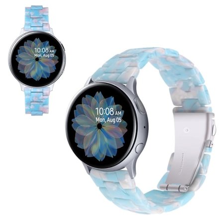Samsung Galaxy Watch (42mm) / Aktivt marmorliknande klockarmband - Himmelsblå