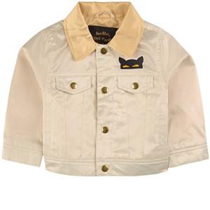 Mini Rodini Off-white Cat Tells All Jacket 128/134 cm - Coats and jackets - 128/134 cm - Cream - Junge