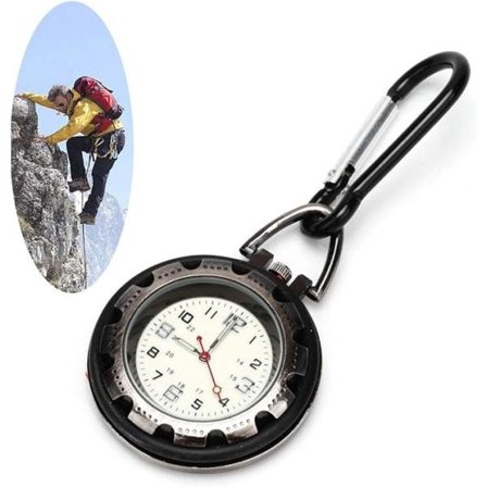 Clip-on karabinhage lysende urskive FOB digitalt ur til sportsfolk sygeplejersker ambulancepersonale