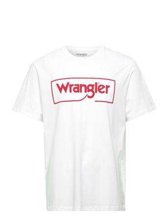 Frame Logo Tee T-shirt Hvid Wrangler