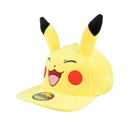 Difuzed - Jaune snapback Casquette - Pokémon Happy Pikachu Plush Yellow Snapback @ Hatstore