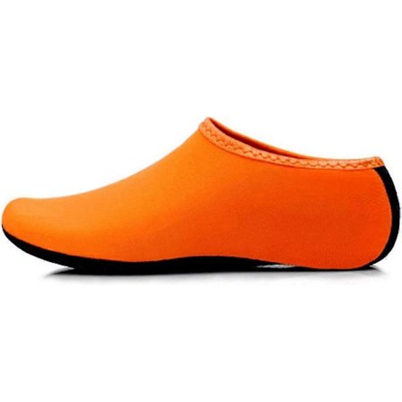 Barn, Dame, Herre Klassiske Barfot Vannsport Sko Aqua Sokker for Strand Svømming Surfing (Oransje, M)