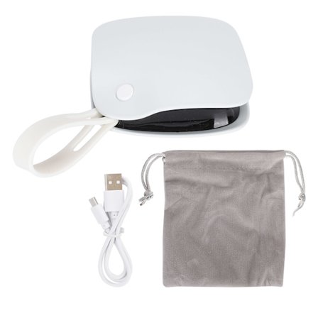 Affärsladdningsbar elektrisk handvärmare fickhandvärmare Powerbank (vit)