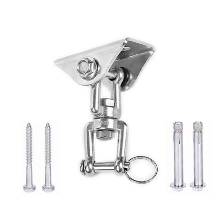 Lofthængt krog til børn og voksne SUS 304 rustfrit stål 360 lofthager ophængningstilbehør med 4 skruer til udendørs indendørs betonbjælke hængekøjer 
