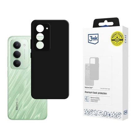 3mk Silikonveske for Xiaomi Redmi 15 4G / 15 5G - Svart