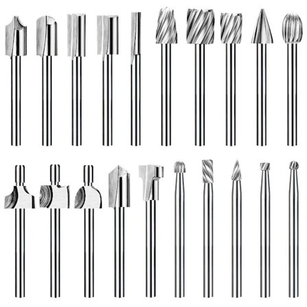 20 STK Drill Bits Sett Rotary Burr Tool Freser Sett