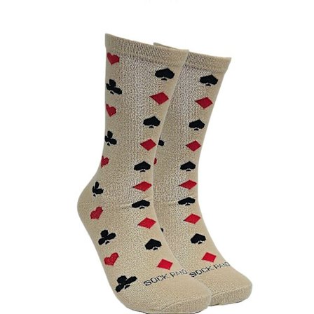 Spillekortsmotivstrømper fra (Voksen Medium) (FMY)