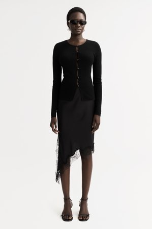 Soft Goat - Slim Fit Cardigan - Kashmirkofta - S - Black