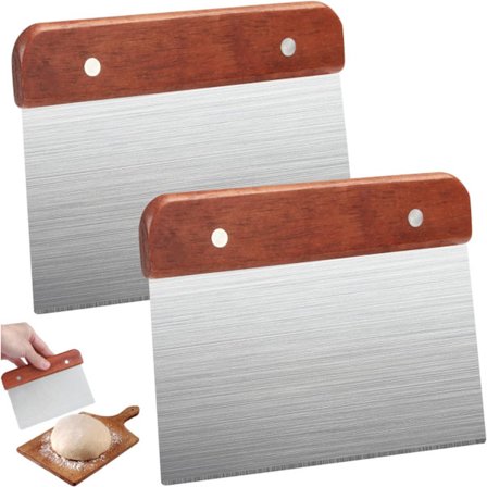 Stk. Deigkutter i rustfritt stål, pizzakutter, deigkutter for bakeri med håndtak, matkvalitets konditorskrape