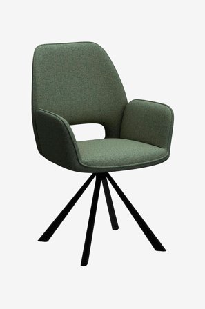 NORDFORM - Graham spisestuestol med armlæn 2-pak - Grøn - Stole - Fra Homeroom