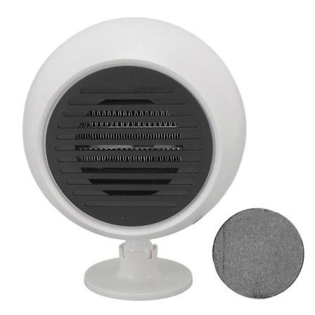 Bilvarmer Konstant Temperatur Lavt Støynivå Bred Vinkel 360 Justerbar Bilvarmevifte Hvit 24V