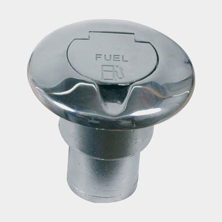 Pasacascos combustible, recto, acero inoxidable AISI 316 & tapa en acero inoxidable AISI 316, para manguera Ø38 mm, con cerradura