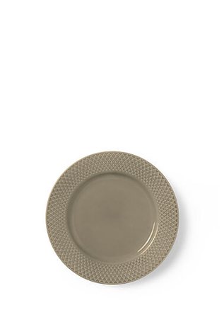 LYNGBY PORCELÆN Lunsjtallerken Ø23cm Rhombe Earth Clay