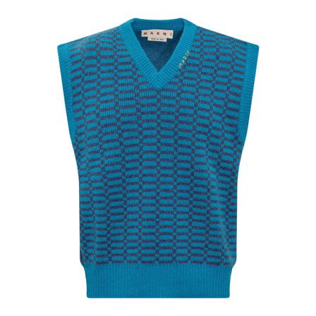 Marni Sleeveless Strik Blå, Herre Slipover