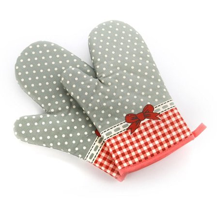 Unik ovansvante i nytt blomstermønster, varmebestandig bomullsvante for baking og matlaging