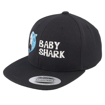 Kiddo Cap - Black - snapback - Cap - Kids Baby Shark Black Snapback - Hatstore