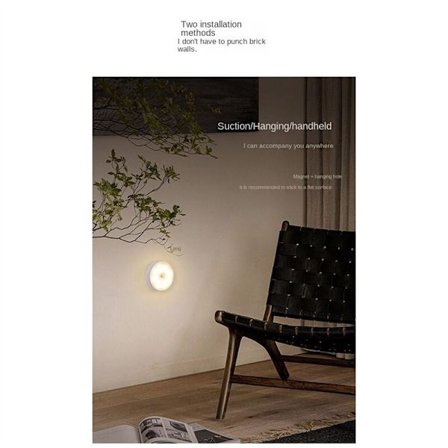 Rörelsesensor LED-ljus USB-nattljus Uppladdningsbar lampa för kök Sovrum Trapp Hallway Garderob Skåp -Klänning