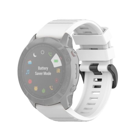 För Garmin Fenix ​​6X 26mm Quick Release Officiell Texture Armband Klockarmband med plastknapp