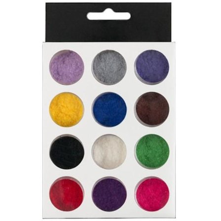 Dekorations set - Fibrer - 12 Former - 3 ml / burk