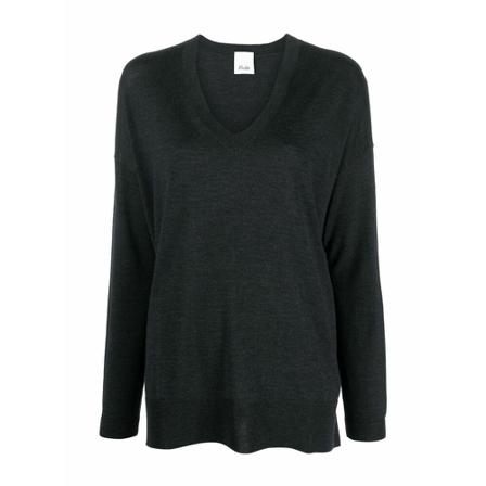 Allude, V Sweater Szary, Kobieta, Rozmiar: S